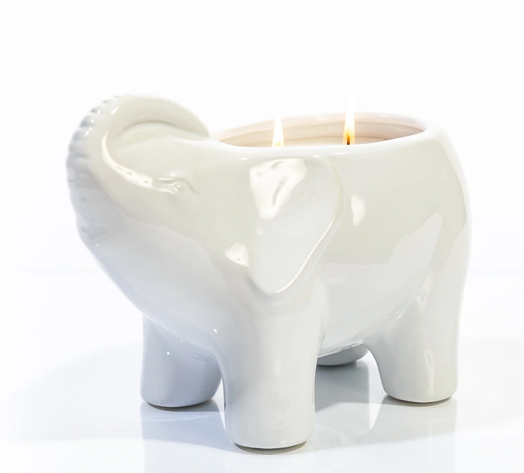 Gold Elephant Candle - Orange Blossom