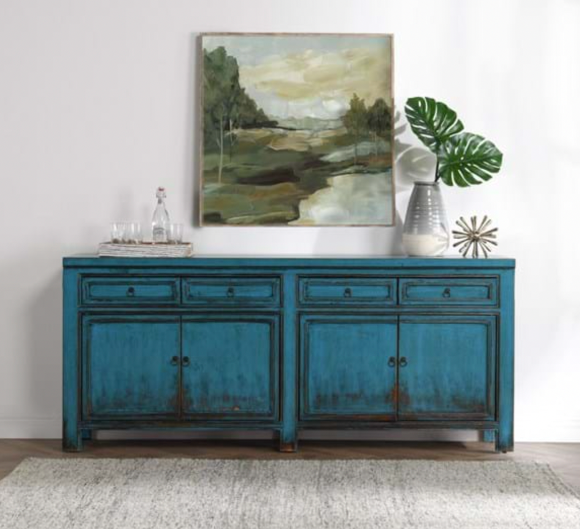 Cadiz 4DR Sideboard - Antique Blue